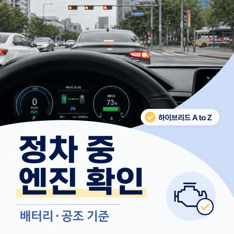 하이브리드 정차 중 엔진이 자주 켜질 때, 배터리와 공조 확인 기준