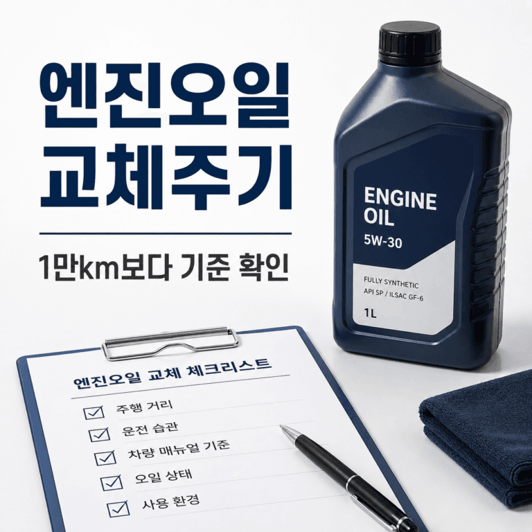 자동차 엔진오일 교체주기, 1만km보다 먼저 확인할 기준