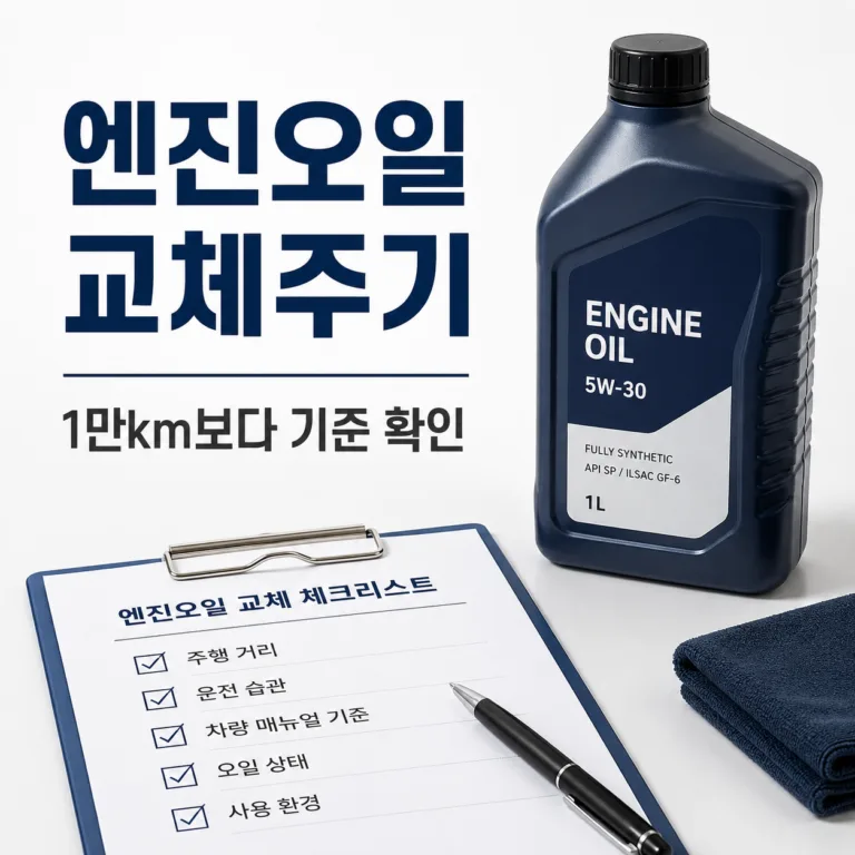 자동차 엔진오일 교체주기, 1만km보다 먼저 확인할 기준