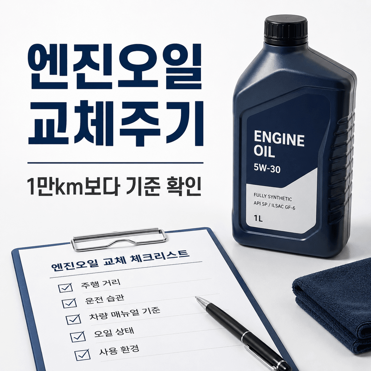 자동차 엔진오일 교체주기, 1만km보다 먼저 확인할 기준
