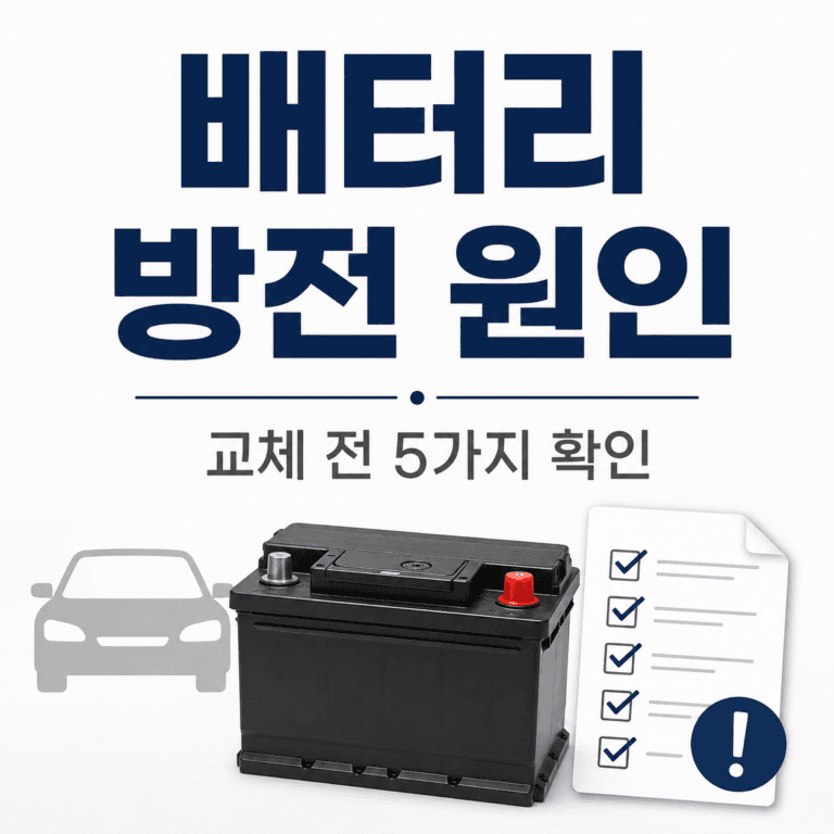자동차 배터리 방전이 잦은 이유, 교체 전 확인할 5가지