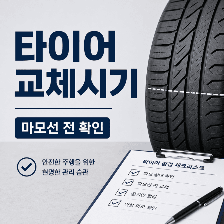 타이어 교체시기 헷갈릴 때, 마모선보다 먼저 봐야 할 기준