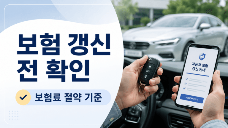 자동차 보험 갱신 전, 보험료 절약 기준과 할증 확인법