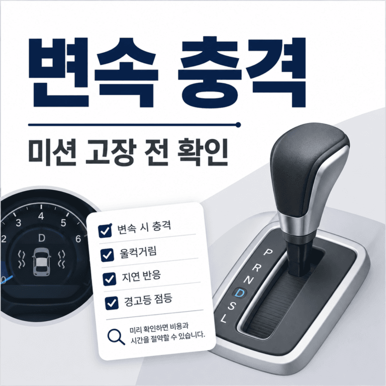 자동차 변속 충격, 미션 고장일까 운전 습관 문제일까?