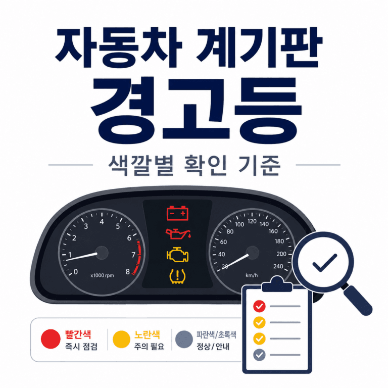 자동차 계기판 경고등 종류, 색깔별로 먼저 봐야 할 기준