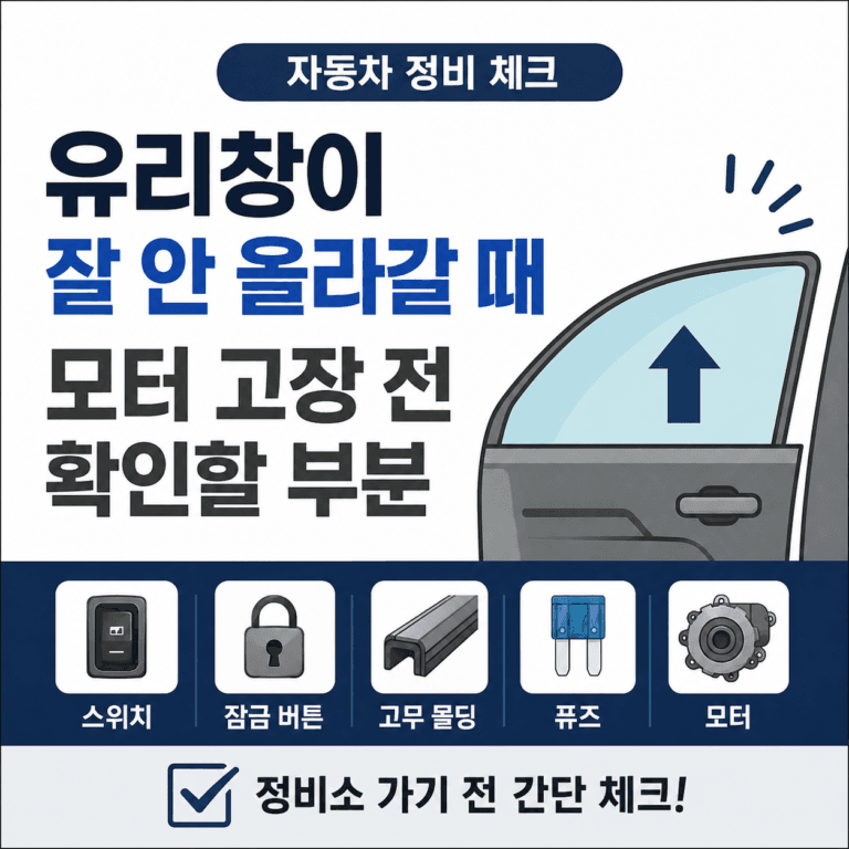 자동차 유리창이 버벅거릴 때 스위치부터 봐야 하는 이유